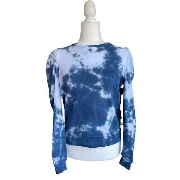 AGF - ALL GOOD FEELS Sloan Puff Sleeve Pullover in Nautical Tie Dye - Picture 4 of 7